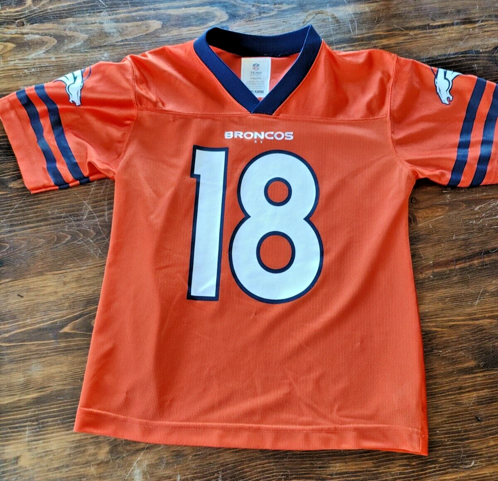 Peyton Manning Broncos NFL Youth Jersey #18 Size Large