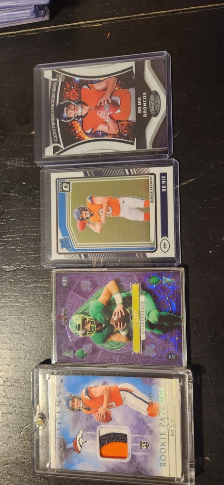 2024 Bo Nix 4 Card RC Lot Patch # 8/49