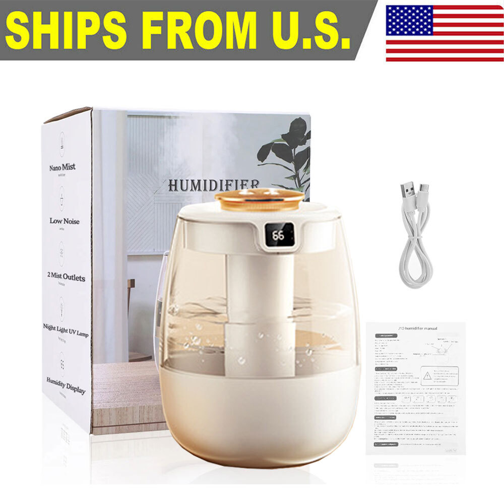 1.5L Humidifiers for Bedroom Ultrasonic Warm & Cool Mist LED Humidifier Top Fill