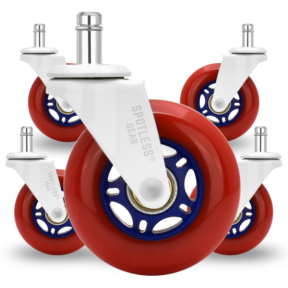 Upgraded Roller Blade Office Chair Wheels - 3 inch Ultra Smooth & Whisper Qui...