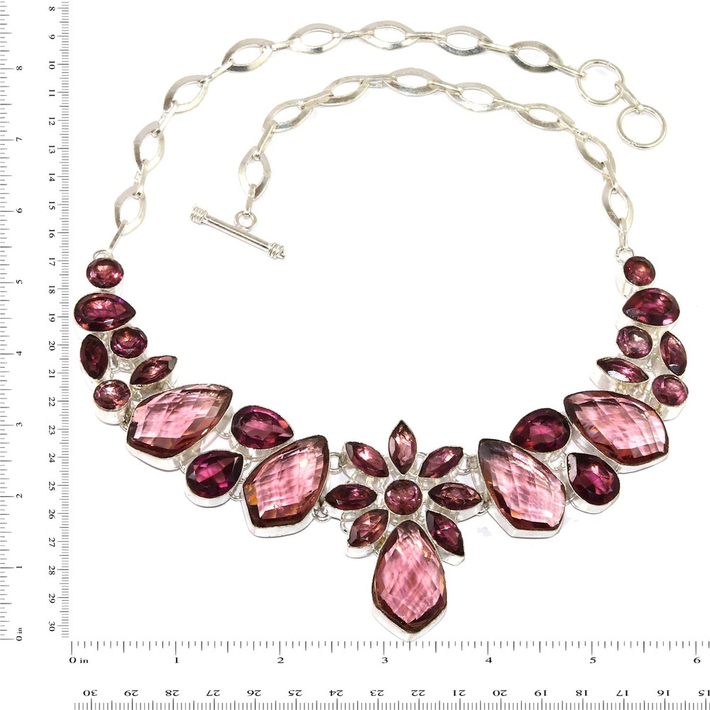 Amethyst Quartz Friendship Necklace 16-18 Inch Gemstone Jewelry