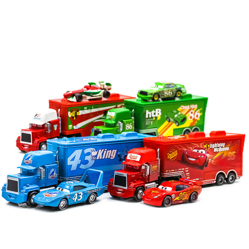 Toy Diecast Car McQueen Mack Haulers Truck Racers Model Car Disney Pixar Cars