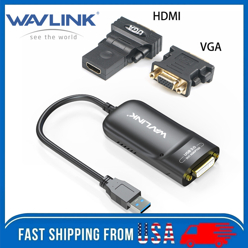 Wavlink USB 3.0 to DVI External Video Card Video Graphic Display Adapter w/Audio