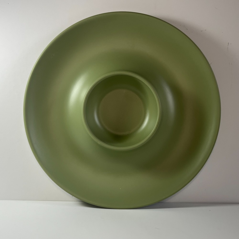 Sectional Serving Platter Tray Green Fall Harvest Thanksgiving 2 Sections New