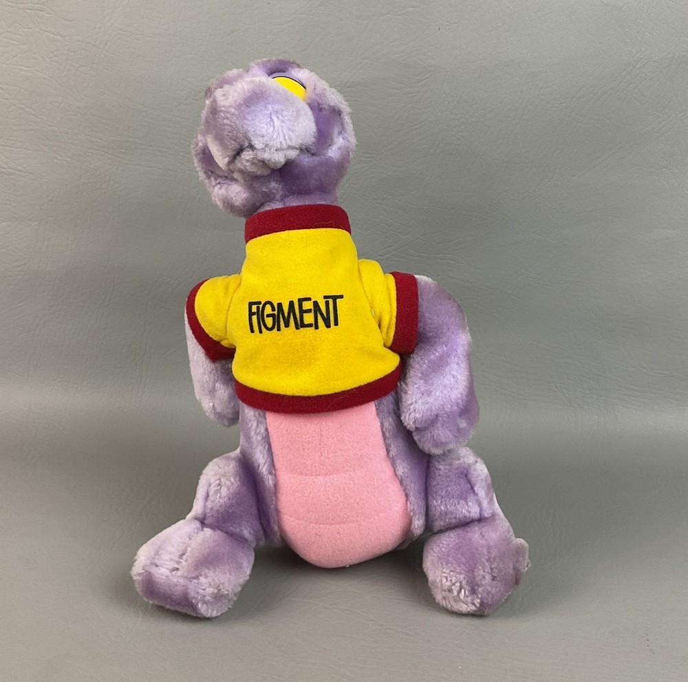Disneyland 10” Figment Purple Dragon Plush Walt Disney World 1980s Vintage Toy