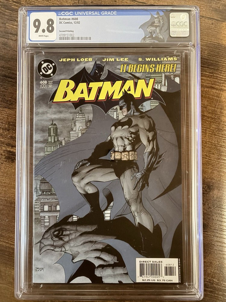 Batman #608 2nd Print CGC 9.8 Custom Label WP Jim Lee Cover Hush DC 2002