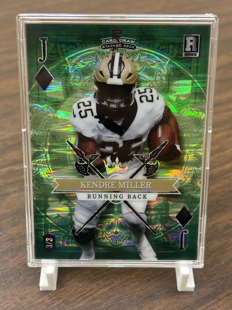 2023 Wild Card 5 Card Draw Kendre Miller JACK Diamond Green Shock RC #3/3