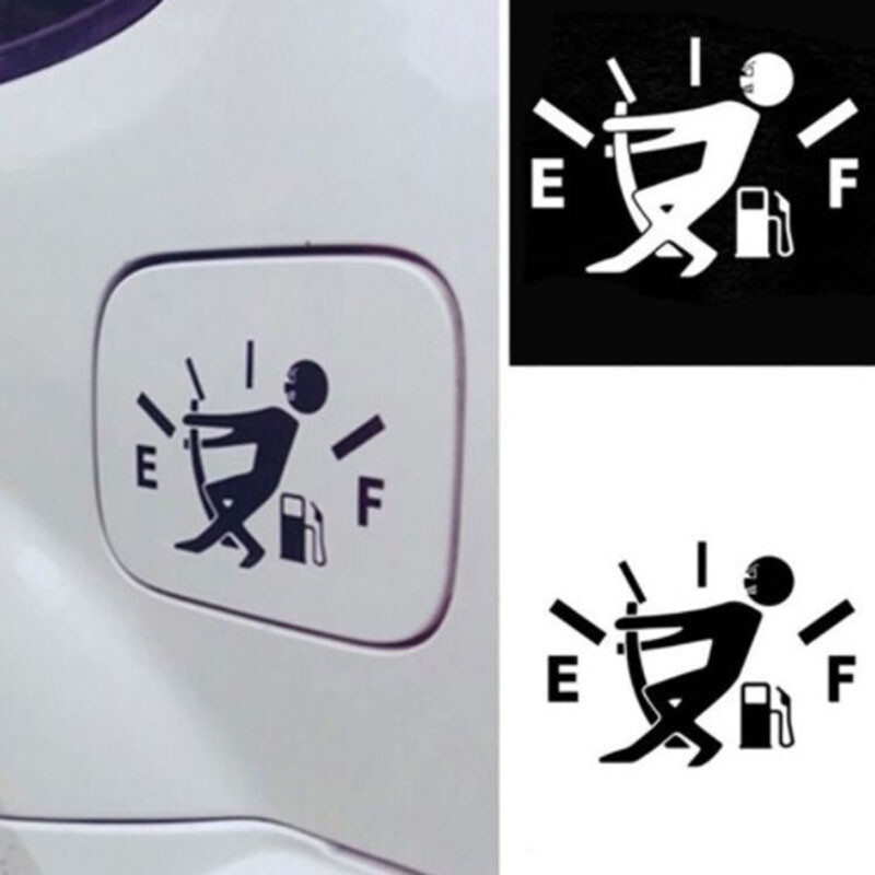 Empty Fuel Tank Petrol Cap Vinyl Car or Motorbike Side Sticker Decal Graphic