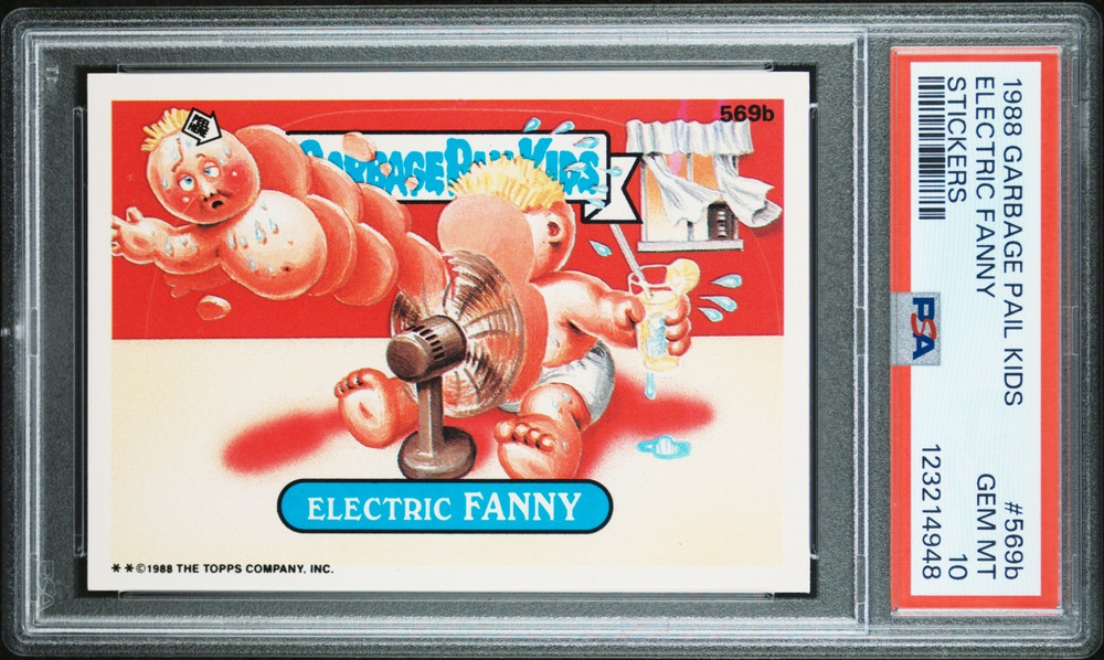 1988 Garbage Pail Kids Ser. 14 OS14 569b ELECTRIC FANNY Pink Window ERROR PSA 10