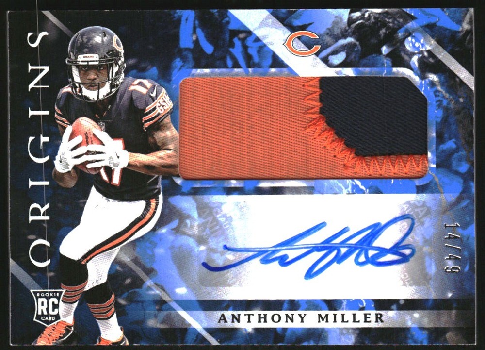 2018 Panini Origins Blue #134 Anthony Miller Autograph Jersey /49