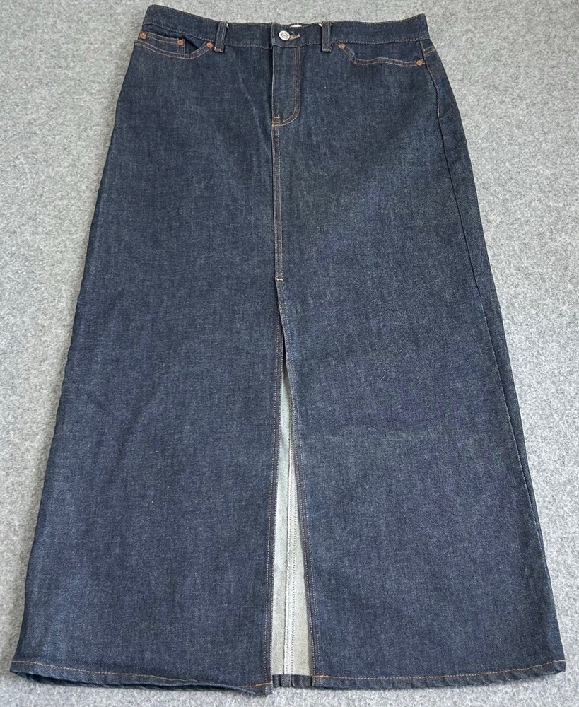 Vintage Gap Denim Maxi Skirt Women’s Size 8 Dark Blue Retro STREETWEAR Y2K