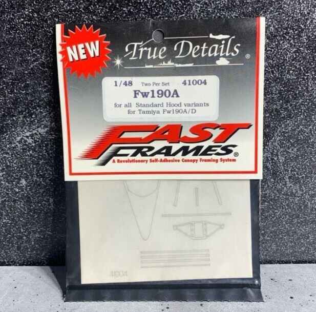 1/48 True Details- 41004 Fw190A Standard Hood Variants for Tamiya - Made in USA