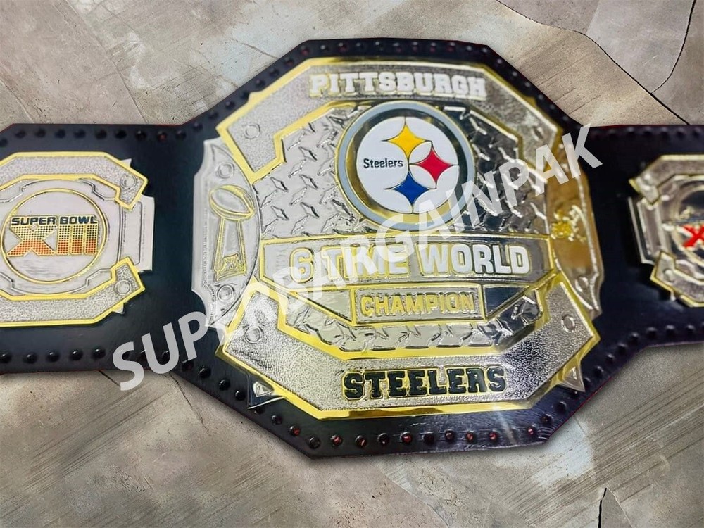 Pittsburgh Steelers Dual Plated Championship Belt 4mm brass