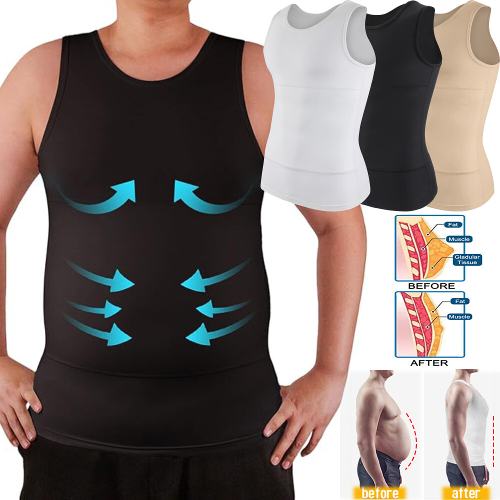 Men's Slimming Compression Tank Top – Tummy Control Body Shaper Vest