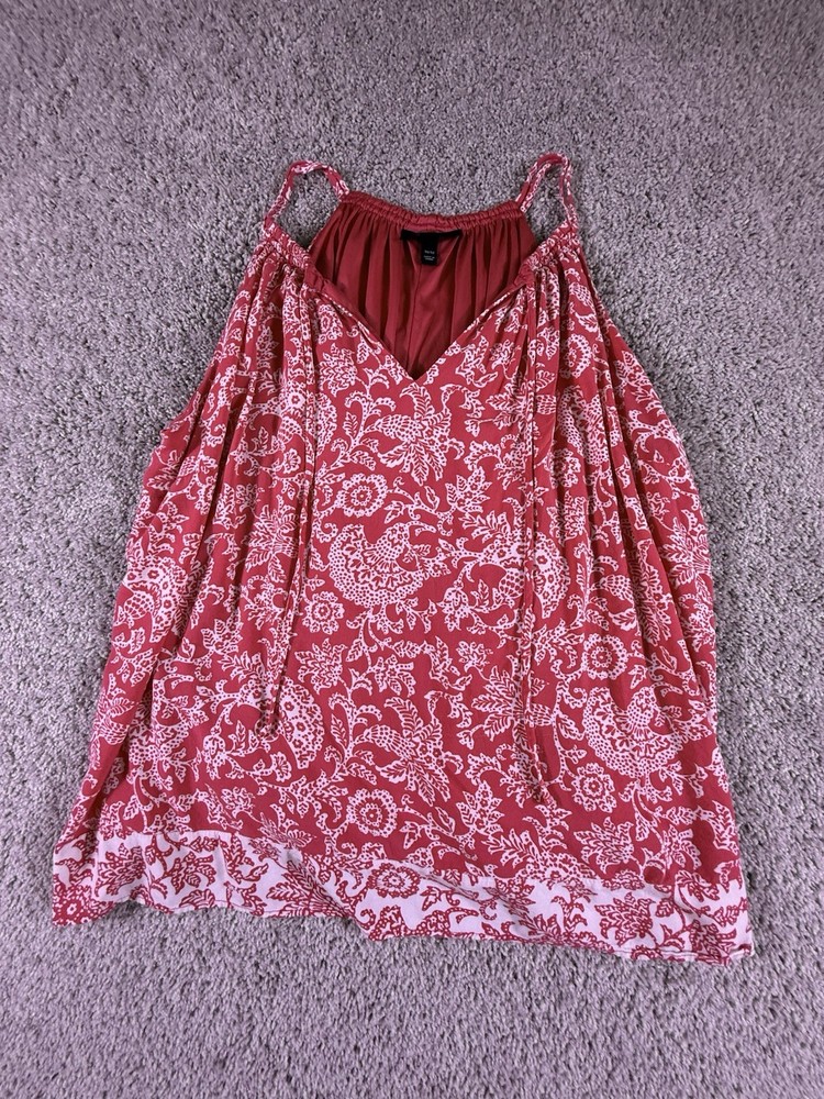 Lane Bryant Coral Tank Size 30/32 Floral