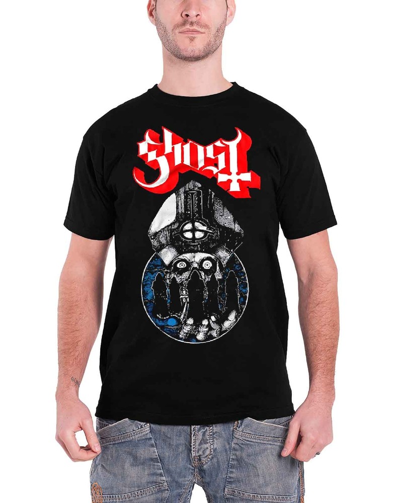 Ghost T Shirt Warriors band logo Papa new Official Mens Black Size S