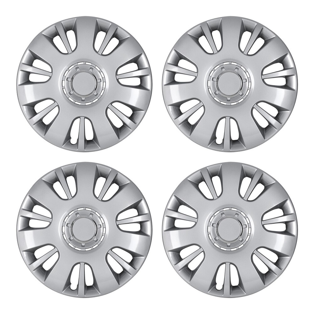 4PCS 16-inch ABS Silver Lacquer Hubcaps for Chevy Toyota Dodge Kia