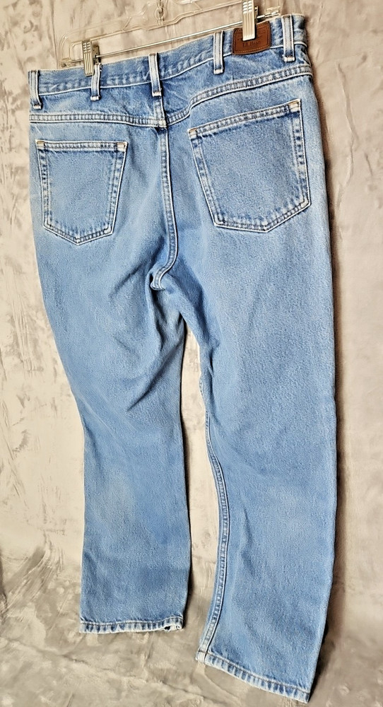 L.L. Bean Blue Jeans Men's 34x29 (Measured) 100% Cotton Denim