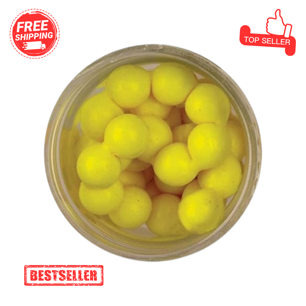 Berkley 1238461 Floating Magnum Egg Garlic Infused Fluorescent Yellow