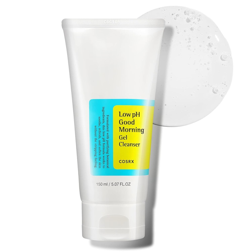 COSRX Low pH Good Morning Gel Face Cleanser, 5.07 fl oz, BHA Wash,...