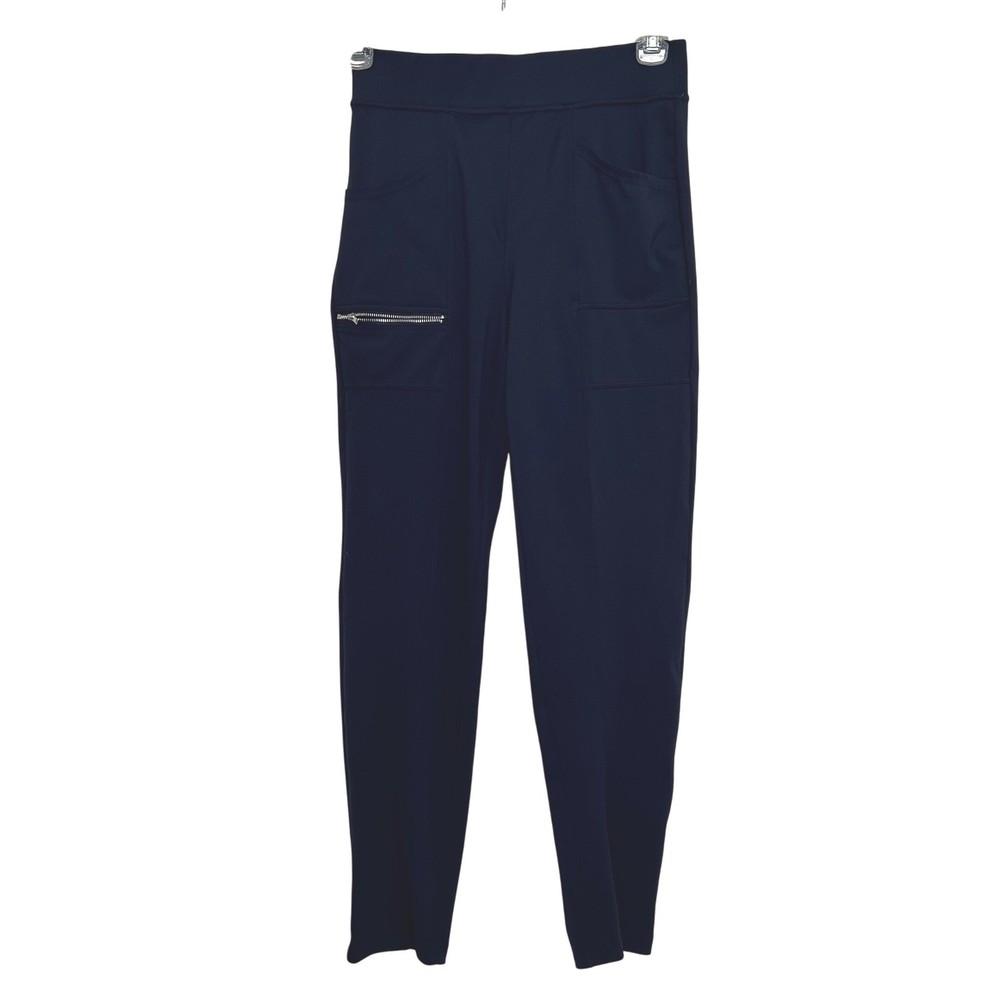 Halara Women's Navy Skinny Zipper Pants with Pockets for Casual & Work Wear