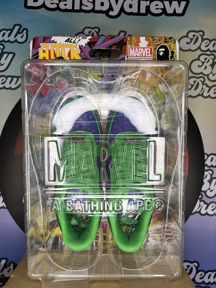 Size 9- A Bathing Ape Marvel x Bapesta Hulk