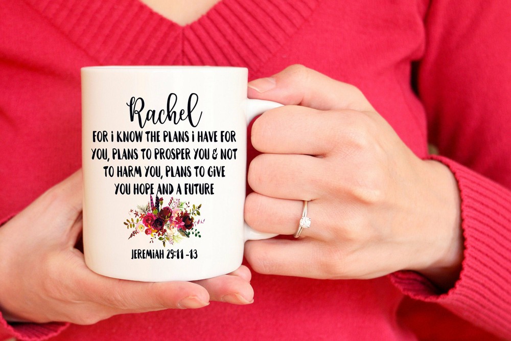 For I Know The Plans I Have Mug Scripture Mug Bible Verse Mug Personalised Mug
