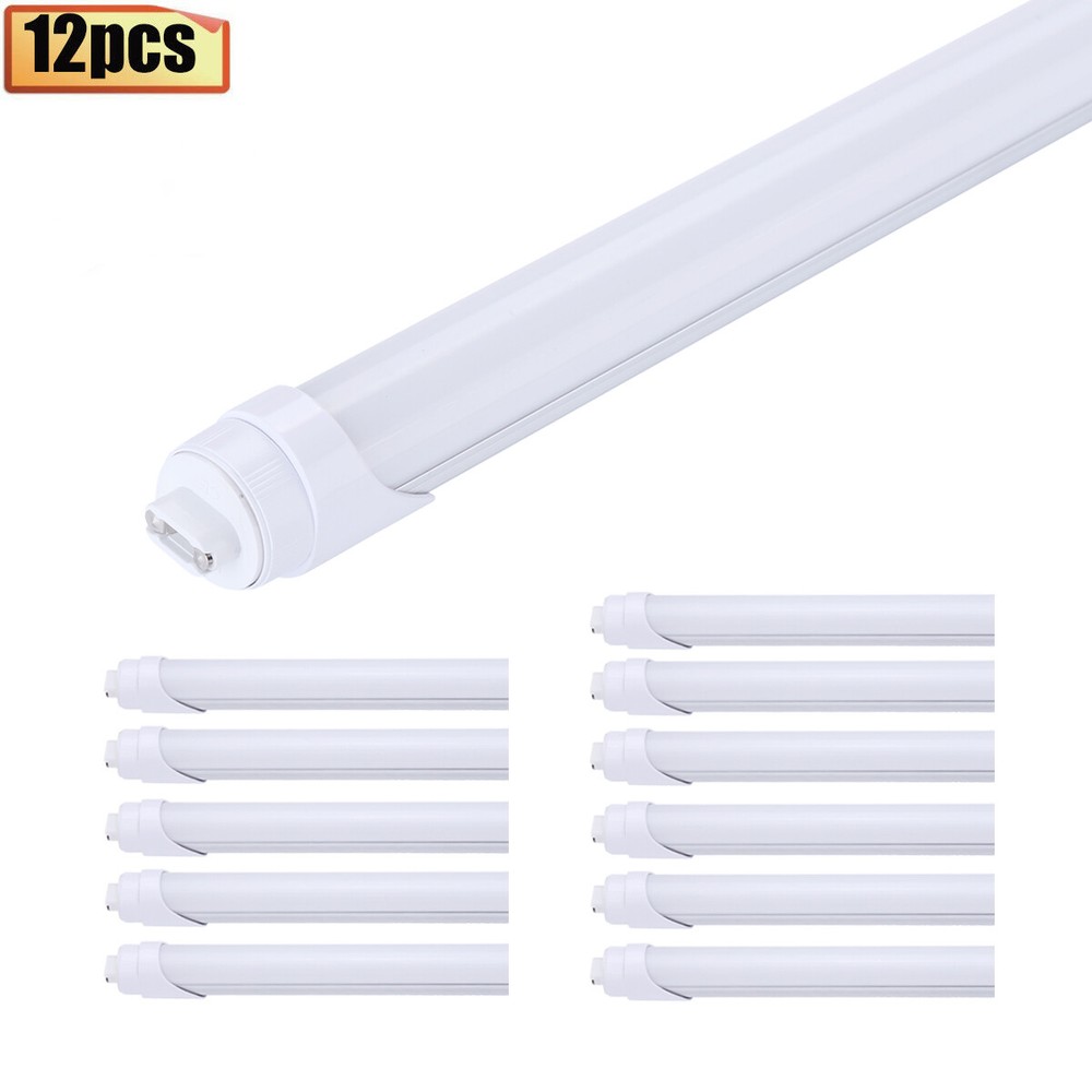 12-Pack 8ft LED Tube Lights R17D HO Base 45W T8 Rotatable 8-Foot Shop Lights