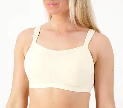 Breezies Full Coverage Wirefree Adjustable T-Shirt Bra (Champagne, 48D) A469039