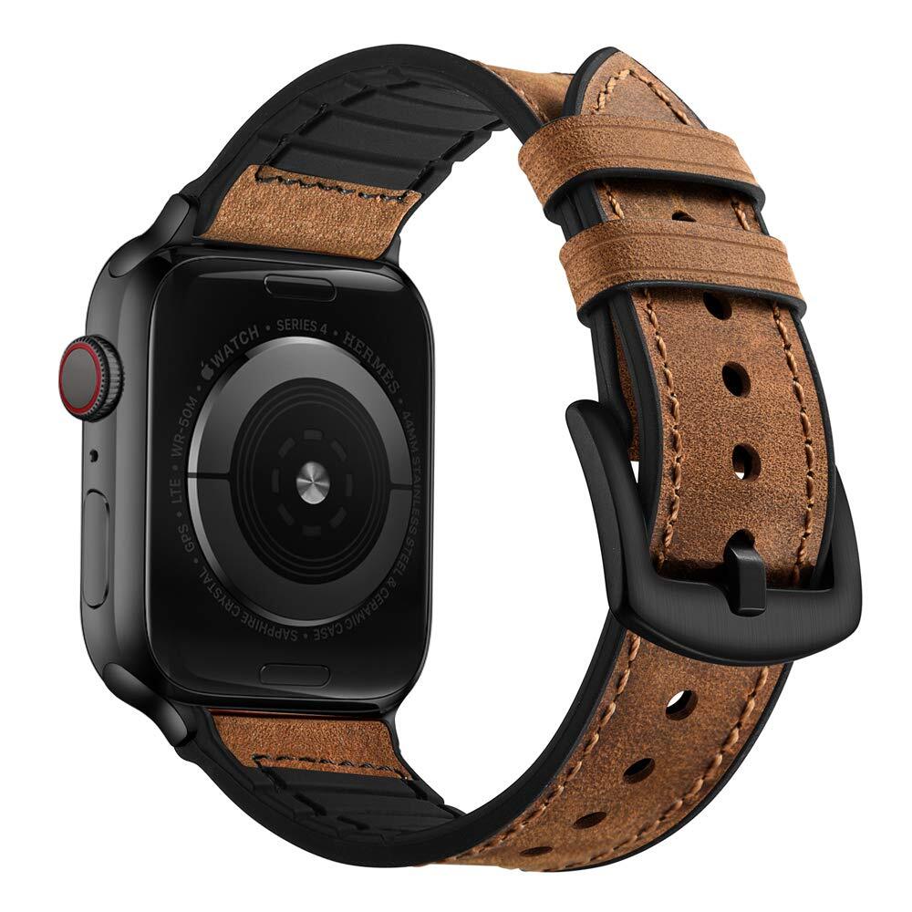 Compatible with Apple Watch Band 49mm/46mm/45mm/44mm/42mm, Sweatproof Genuine...