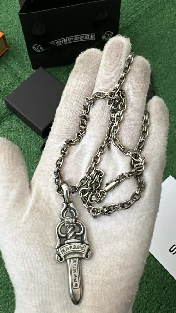 Chrome Hearts Cross Chain/Necklace - 925 Silver Punk HeavyPendant Alternative CH