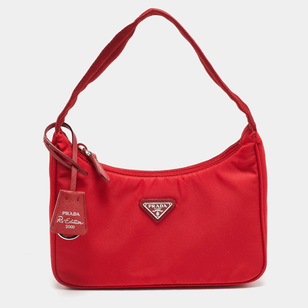 Prada ReEdition 2000 Red Nylon Shoulder Bag