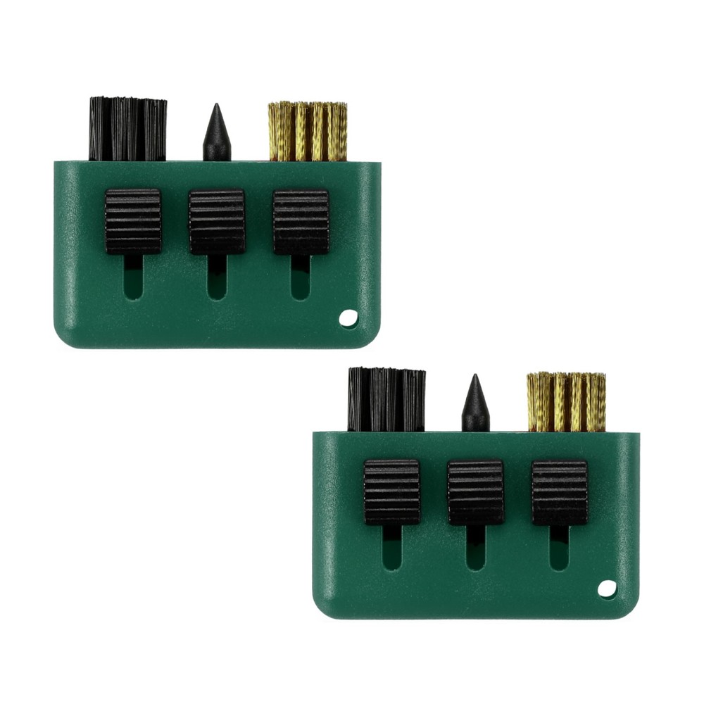 2-Pack Pocket Golf Club Cleaner – 3-in-1 Brush for Club Grooves