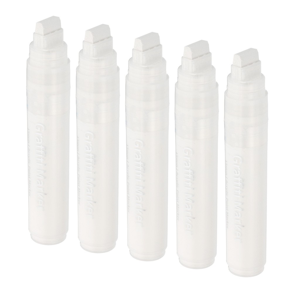 5 Pcs Graffiti Markers 15mm White Poster Markers Thick Acrylic Paint Pen
