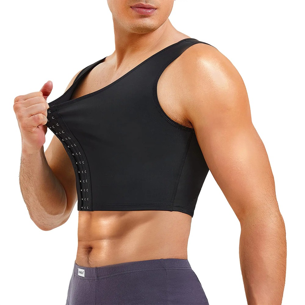 Men Slimming Compression Corset Vest Undershirt Tank Top for Hot Fit