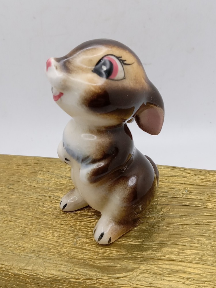 BUNNY RABBIT VINTAGE  figurine JAPAN 3”  unmarked looks like thumper so cute