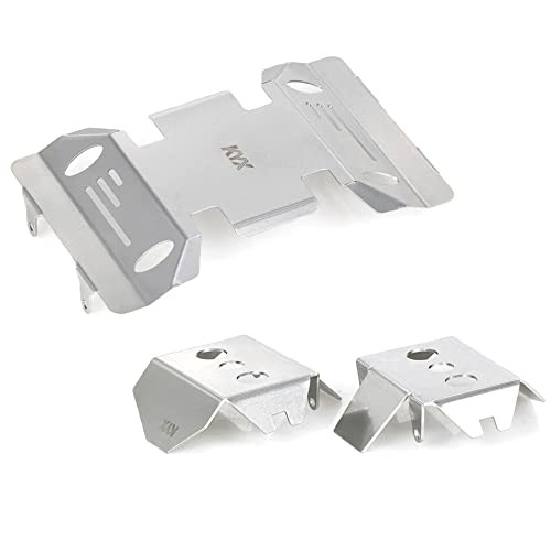 Racing Stainless Steel Skid Plate Protector Chassis Guard Axle Guard 16 RC Crawl