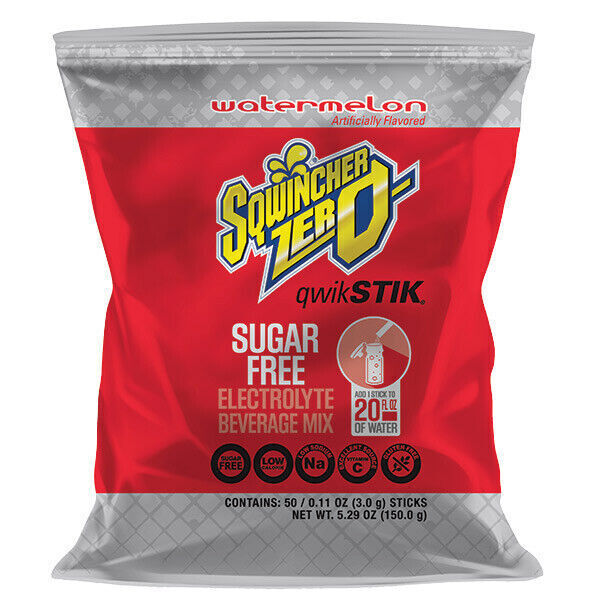Sqwincher Zero Qwik Stik Powder Concentrate , Fruit Punch Flavor, Pack of 50
