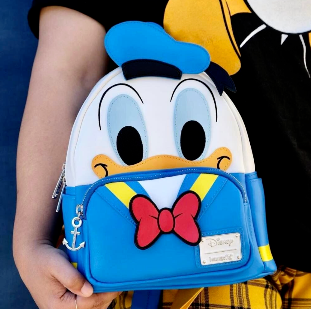 New Loungefly Disney Donald Duck Classic Outfit Cosplay Backpack Bag Aw Phooey