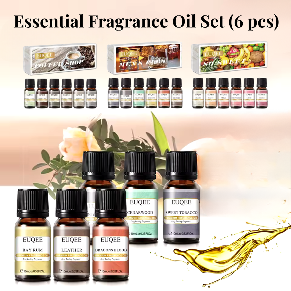 6-Piece Essential Fragrance Oil Set for DIY & Home