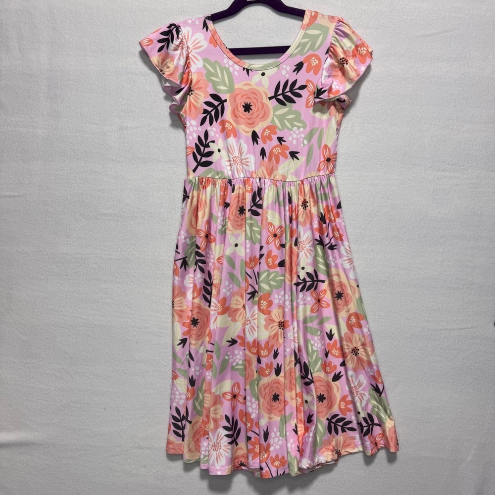 DotDotSmile Floral Print Girls Dress Size 8/10 NWT