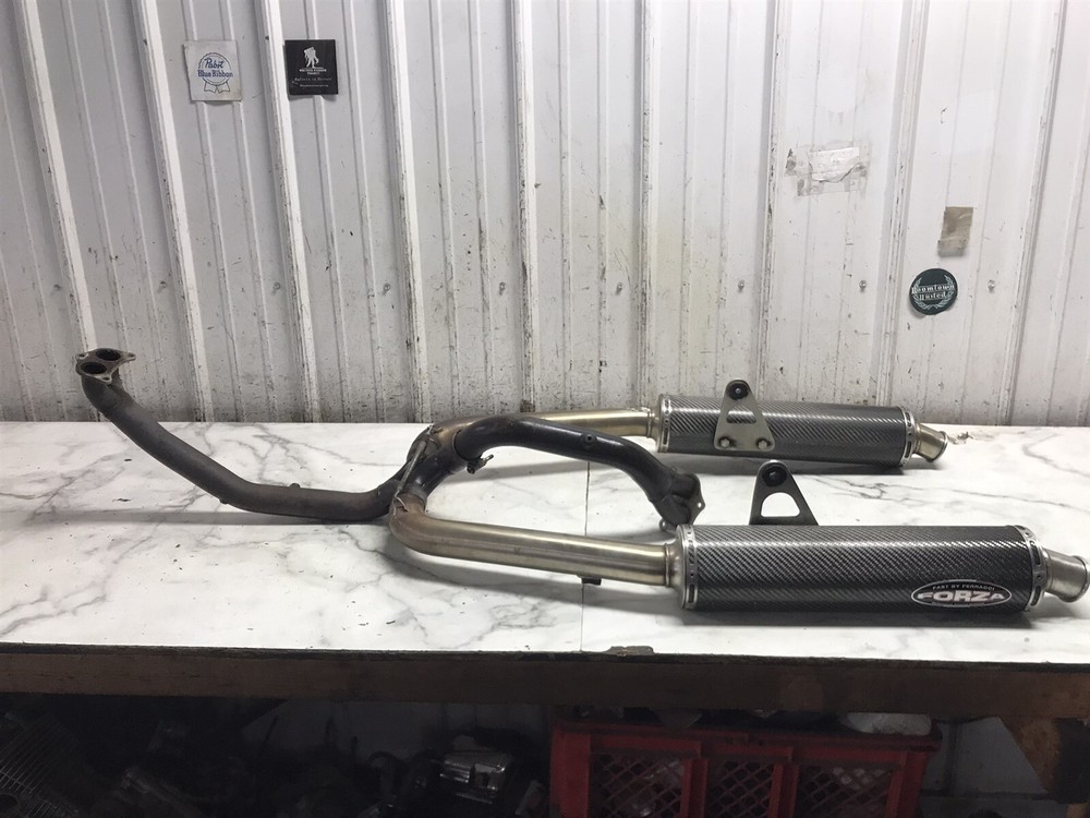 99 Ducati ST4 916 Forza aftermarket carbon fiber muffler tail pipe exhaust set