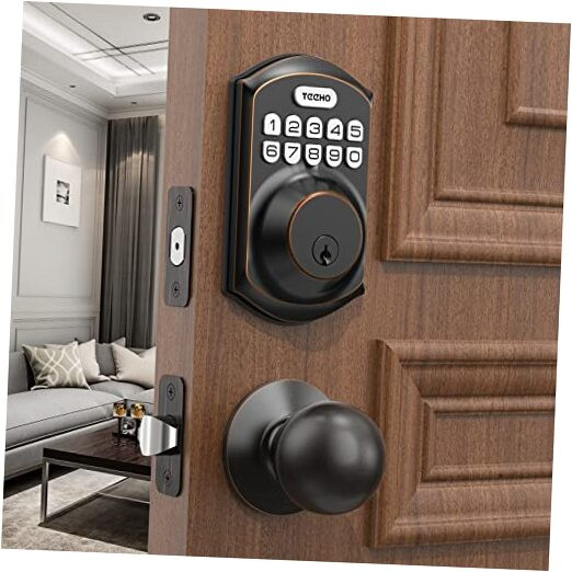 Keyless Entry Smart Deadbolt Lock with Handle and Electronic Keypad