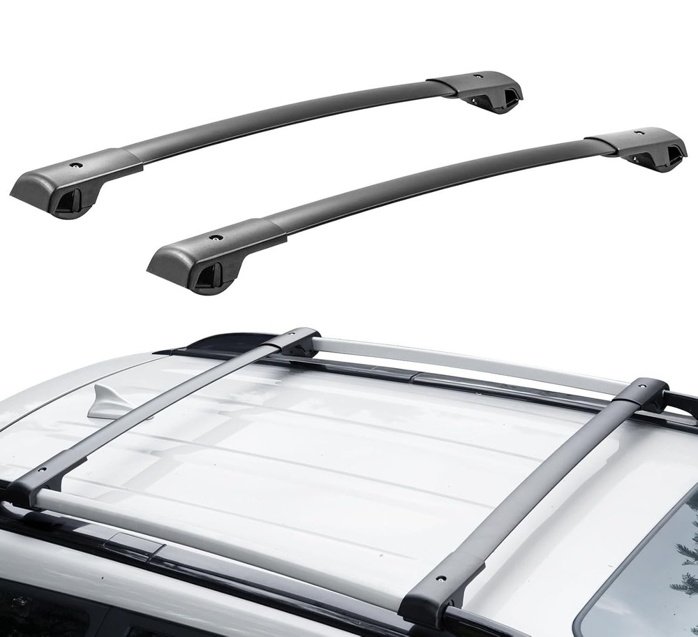 Pair Black Aluminum Cross Bars Roof Racks Rail Fit for 2014-2024 Subaru Forester