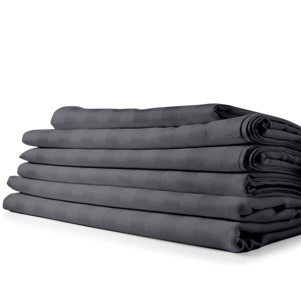 1800 Thread Count Bamboo Dobby Stripe Sheet Set with Deep Pockets - 4 PC