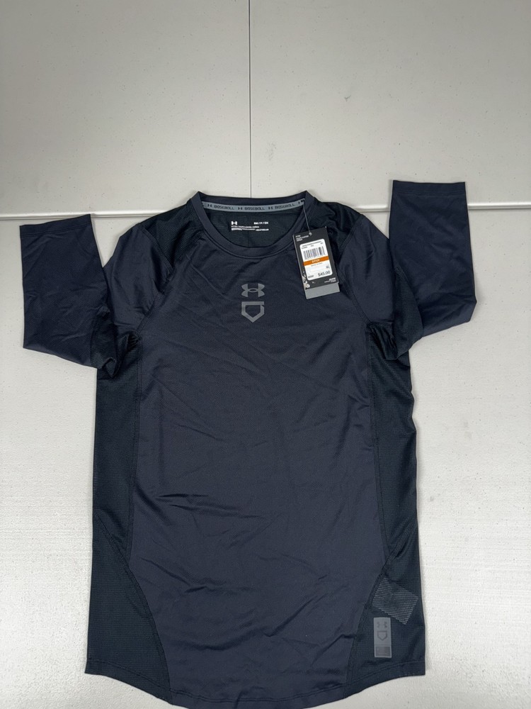 Under Armour UA Men's Isochill 3/4 Sleeve Shirt Size Small Black $45 NWT
