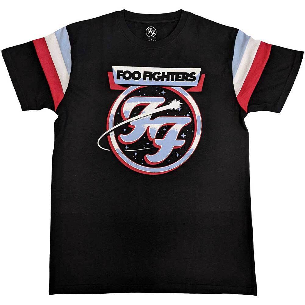 Foo Fighters Comet Tricolour Logo Official Unisex Black Ringer T-Shirt