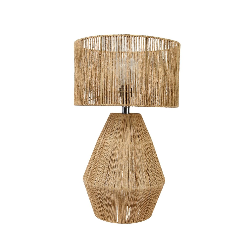 Boho Jute Wrapped Metal, Natural Table Lamp
