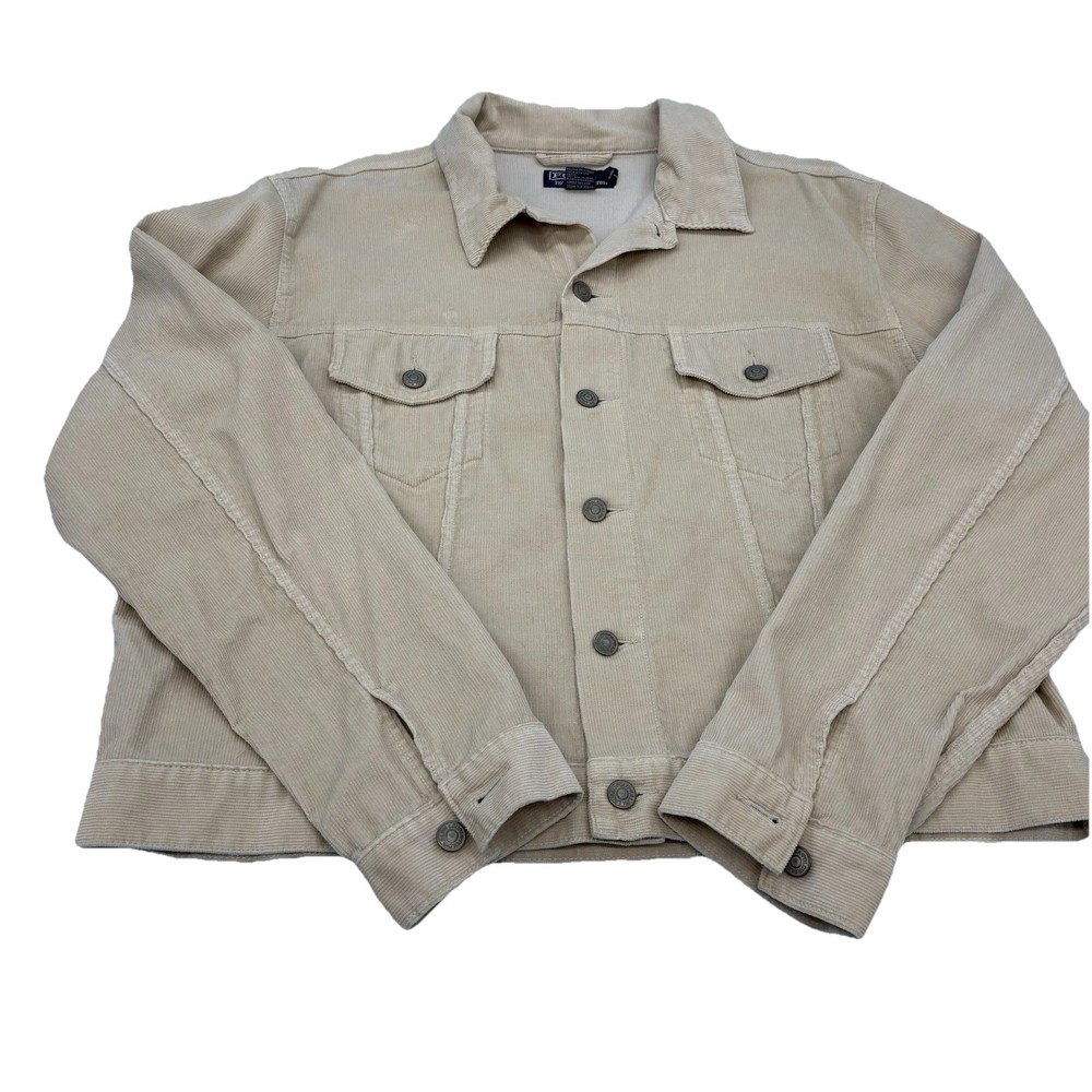Vintage Ralph Lauren Corduroy Cropped Trucker Jacket in XL