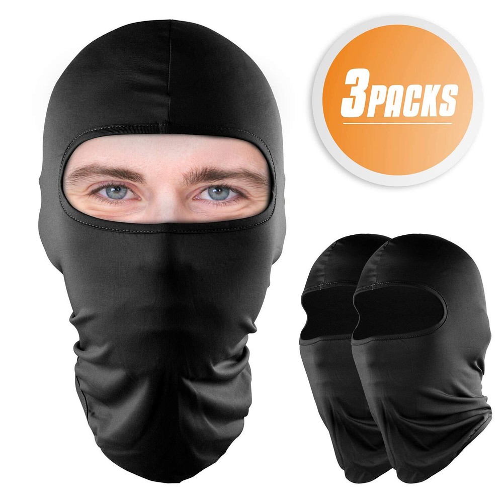 3PCS UV Protection Balaclava Face Mask for Men Women - Sun Hood & Tactical Headwear